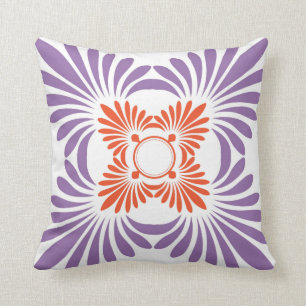 Cojines decorativos florales modernos:Rojo morado