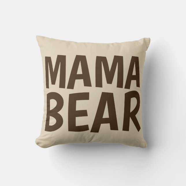 Cojines decorativos MAMA BEAR para mamá (Anverso)