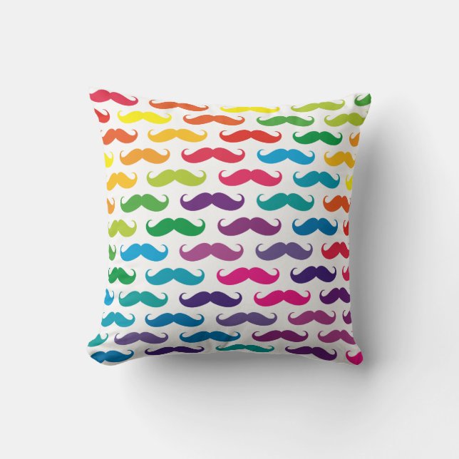Cojines decorativos modelados bigote multicolor #2 (Anverso)