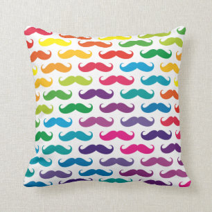 Cojines decorativos modelados bigote multicolor #2