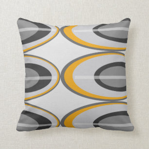 Cojines decorativos ovales retros - oro, negro y