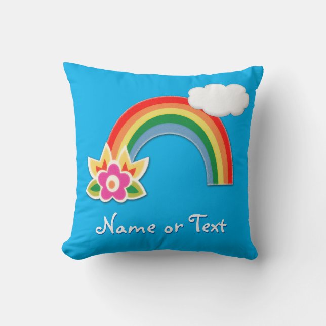 Cojines decorativos personalizados del arco iris (Anverso)