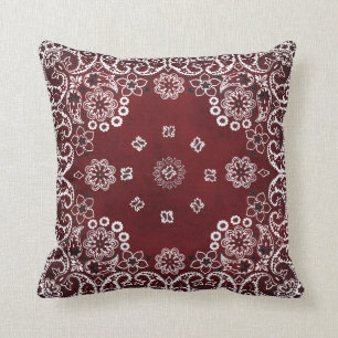 Cojines decorativos rojos occidentales del pañuel