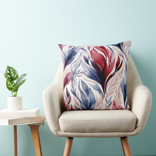 Cojines decorativos temáticos azules y de Borgoña (Silla)