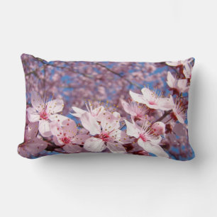 Cojines lumbar flores de árbol rosadas de primaver