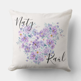 Cojines Personalizados para Parejas en Tonos Lila