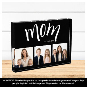 Colage de 3 Fotos Acrílico Personalizado para Mamá