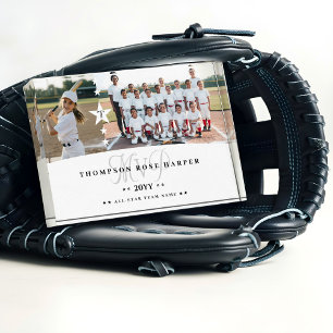 Colage de fotos de jugador de béisbol MVP recuerdo