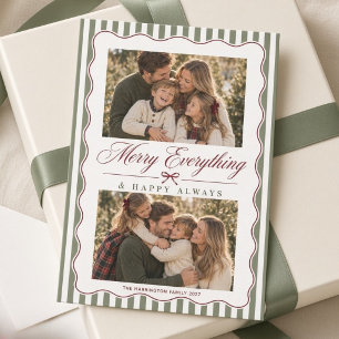 Colage de fotos de Navidad con lazo de salvia aleg