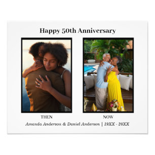 Colage de fotos en blanco y negro para aniversario