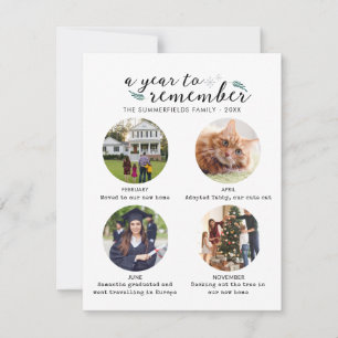 Colage de Fotos Familiares Año en Imágenes Navidad