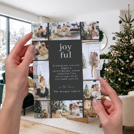 Colage de Navidad botánico personalizado con 10 fo