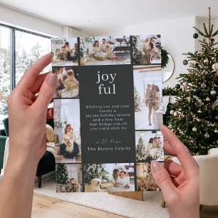Colage de Navidad botánico personalizado con 10 fo