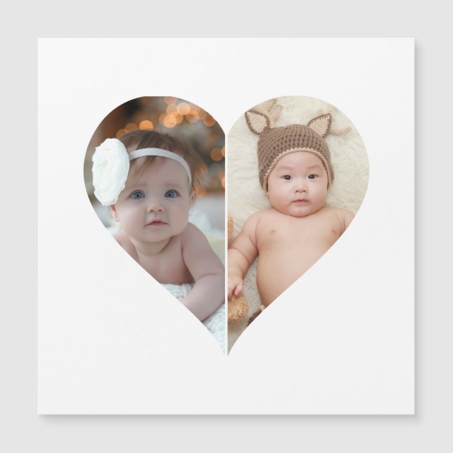 Colaje de 2 Fotos en Forma de Corazón (Anverso)