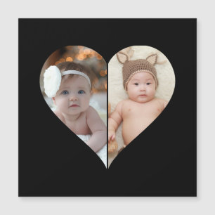 Colaje de 2 Fotos en Forma de Corazón