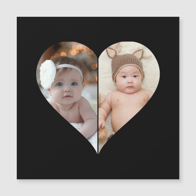 Colaje de 2 Fotos en Forma de Corazón (Anverso)
