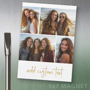 Colaje de 4 fotos - Imán de letra script moderna