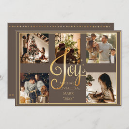 Colaje de 5 fotos Alegría Dorado Navidad Festa