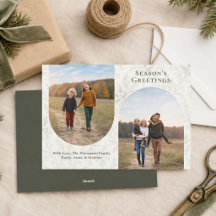 Colaje de Fotos de Arco Verde Elegante de Navidad