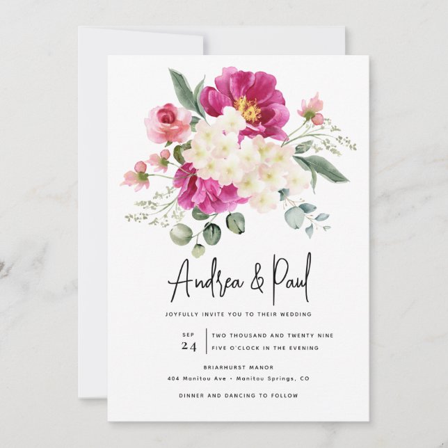 Colaje de Fotos de Boda | Invitaciones con Código  (Anverso)