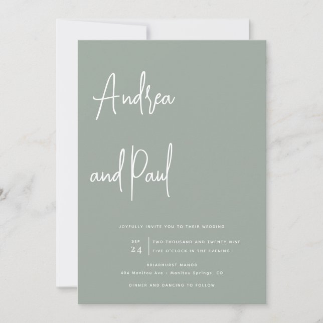 Colaje de Fotos de Boda | Invitaciones con Código  (Anverso)