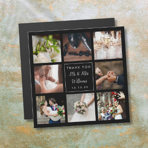 Colaje de fotos de boda Simple Script Agradecimien