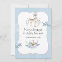 Colaje de fotos de Navidad con acuarela pastel