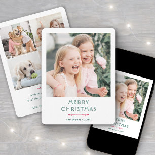 Colaje de fotos de Navidad con tipografía vintage 