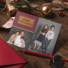 Colaje de fotos de Navidad en cuadros de búfalo de