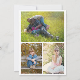 Colaje de fotos de papá tres imágenes tarjeta del 