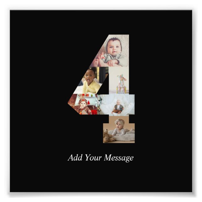 Colaje de fotos en blanco y negro número 4 (Frente)