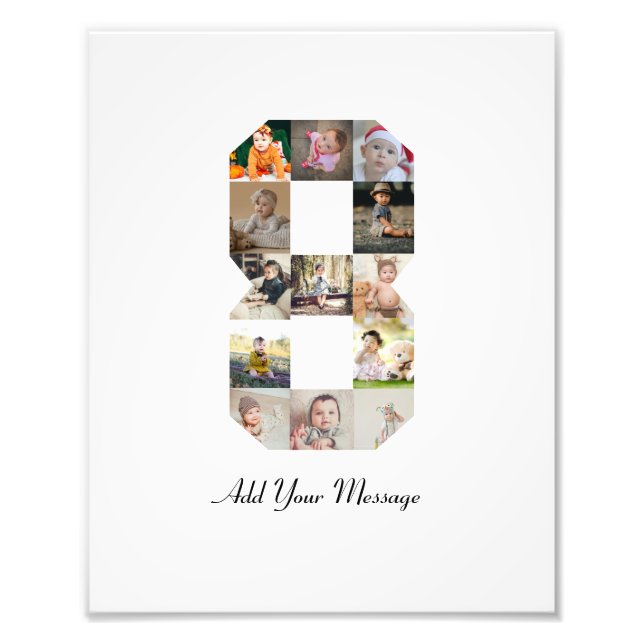 Colaje de fotos en blanco y negro número 8 (Frente)