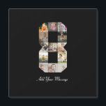 Colaje de fotos en blanco y negro número 8<br><div class="desc">Este producto personalizable es donde se organizan las fotos para formar la forma de un número. A menudo se utiliza para celebraciones importantes como cumpleaños, aniversarios o logros, lo que permite a los usuarios mostrar imágenes memorables dentro de una sola exhibición llamativa. Los diseños suelen ofrecer espacios para diferentes tamaños...</div>