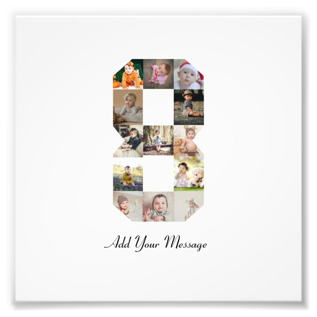 Colaje de fotos en blanco y negro número 8 (Frente)