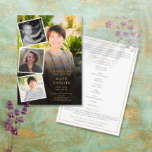 Colaje de Fotos Funeral Programa de Servicio Memor