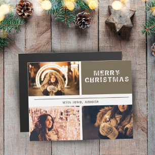 Colaje de Fotos Navideñas Modernas Feliz Navidad