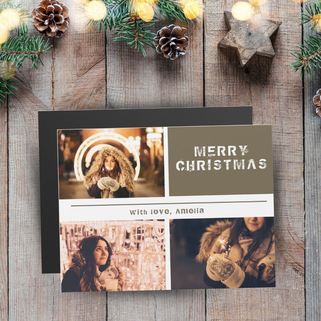 Colaje de Fotos Navideñas Modernas Feliz Navidad (Subido por el creador)