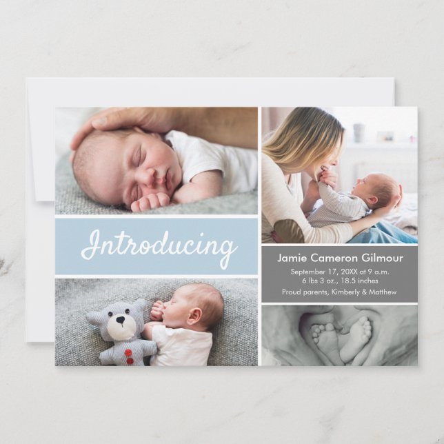 Colaje de Fotos Personalizadas de Bebé con Letra M (Anverso)
