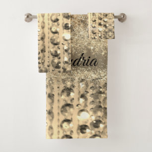 Colas Purpurinoso de oro Glitzy personalizado