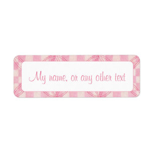 COLCHA DE VERIFICACIÓN ROSA .75" x 2.25" Etiquetas