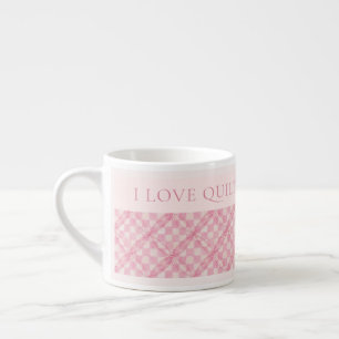 COLCHA DE VERIFICACIÓN ROSA Taza de espresso + Tex