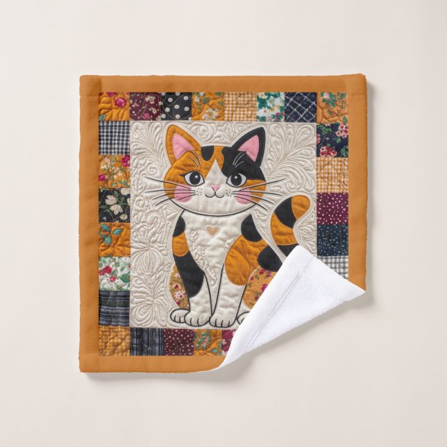 Colcha Falsa de Gato Calico (Toallita)