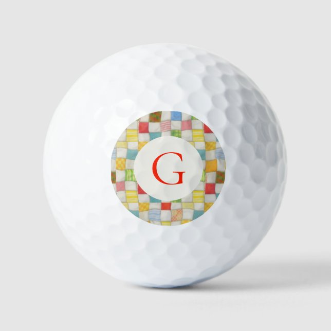 COLCHA LOCA Pelotas de Golf + Inicial (Anverso)