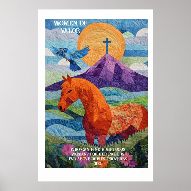 Colcha Mujeres de Valor, Póster (Frente)
