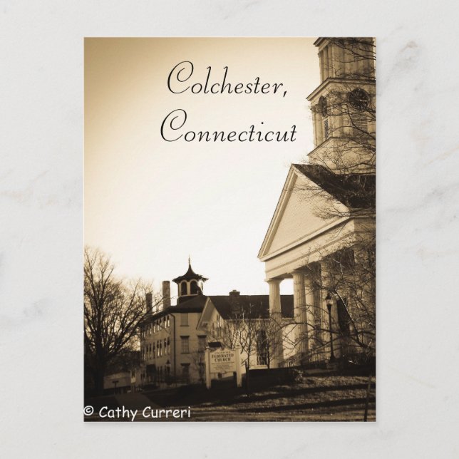 Colchester, tarjeta postal de Connecticut (Anverso)