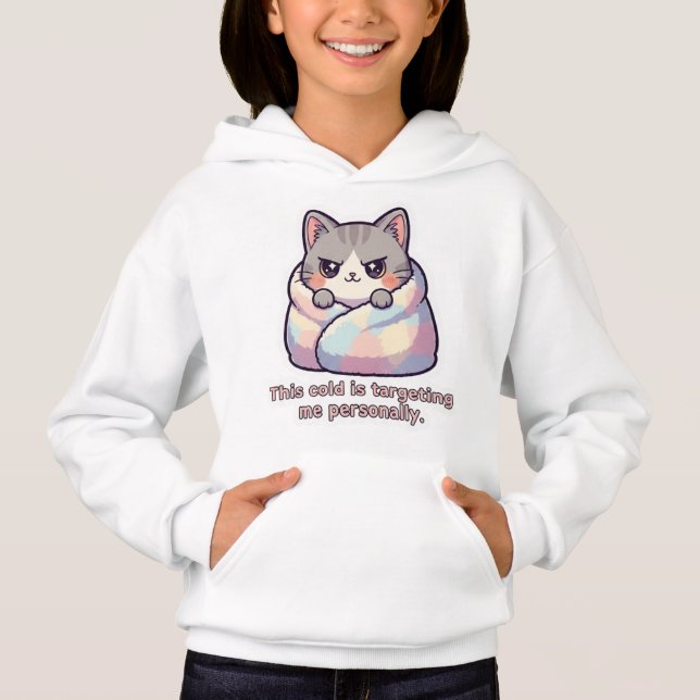 "Cold Targeting Me" Cat Hoodie (Anverso)