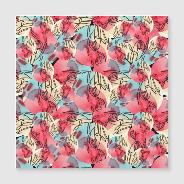 Cold Warm Watercolor Floral Geométrico (Anverso)