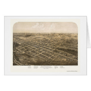 Coldwater, mapa panorámico del MI - 1868