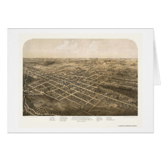 Coldwater, mapa panorámico del MI - 1868
