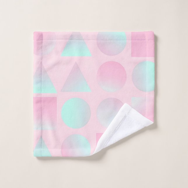 Colección Abstracta de Moda Rosa Claro Menta (Toallita)
